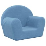 Vidaxl kinderbank zacht pluche blauw