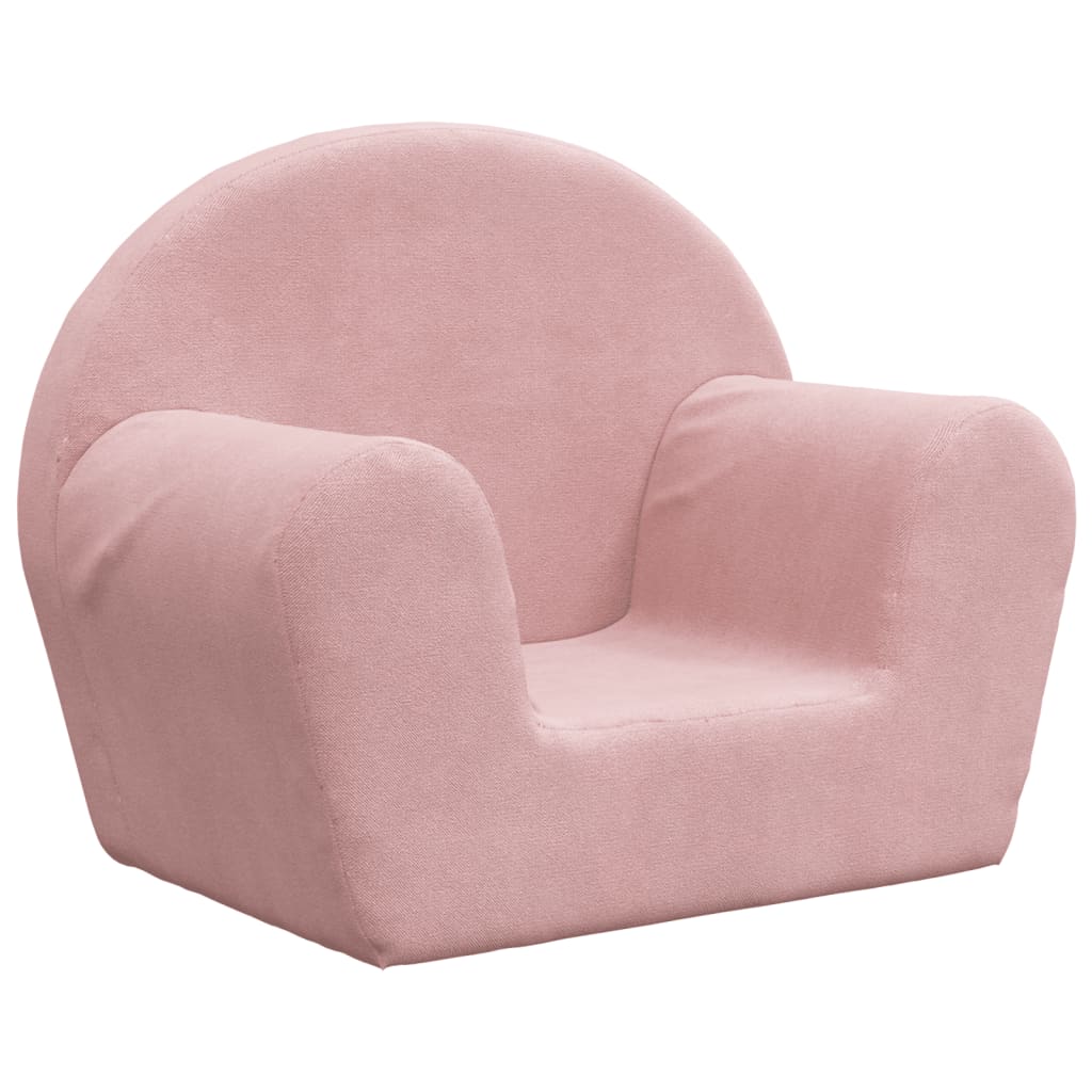 Vidaxl kinderbank roze zacht pluche