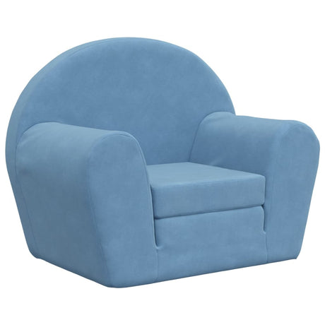 Vidaxl kinderslaapbank zacht pluche blauw
