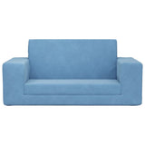 Vidaxl kinderslaapbank 2-zits zacht pluche blauw