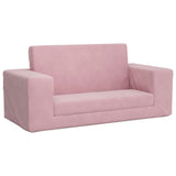 Vidaxl kinderslaapbank 2-zits zacht pluche roze