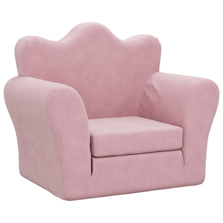 Vidaxl kinderslaapbank zacht pluche roze