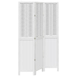 Vidaxl kamerscherm met 3 panelen massief paulowniahout wit