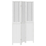 Vidaxl kamerscherm met 3 panelen massief paulowniahout wit