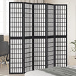 Vidaxl kamerscherm met 5 panelen massief paulowniahout zwart