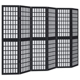 Vidaxl kamerscherm met 6 panelen massief paulowniahout zwart