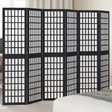 Vidaxl kamerscherm met 6 panelen massief paulowniahout zwart