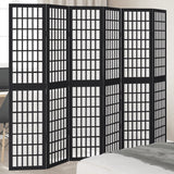 Vidaxl kamerscherm met 6 panelen massief paulowniahout zwart