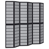 Vidaxl kamerscherm met 6 panelen massief paulowniahout zwart