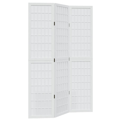 Vidaxl kamerscherm met 3 panelen massief paulowniahout wit