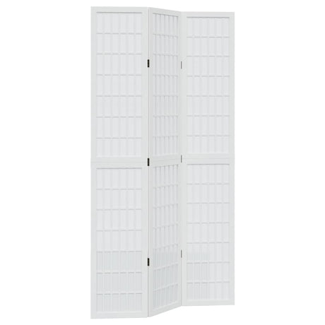 Vidaxl kamerscherm met 3 panelen massief paulowniahout wit