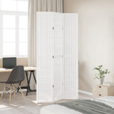 Vidaxl kamerscherm met 3 panelen massief paulowniahout wit