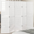 Vidaxl kamerscherm met 5 panelen massief paulowniahout wit