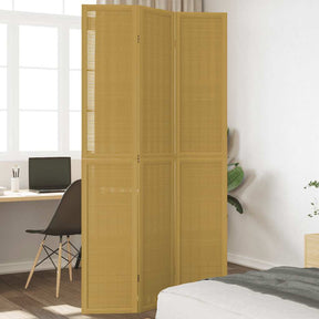 Vidaxl kamerscherm met 3 panelen massief paulowniahout bruin