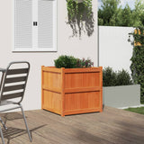 Vidaxl plantenbak 70x70x70 cm massief grenenhout wasbruin