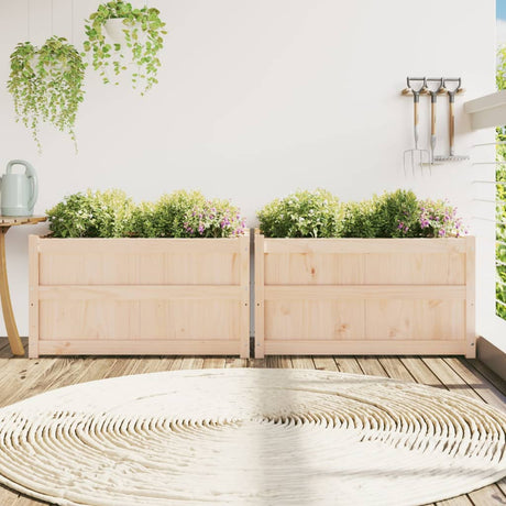 Vidaxl plantenbakken 2 st cm massief grenenhout