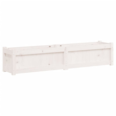 Vidaxl plantenbak 150x31x31 cm massief grenenhout wit