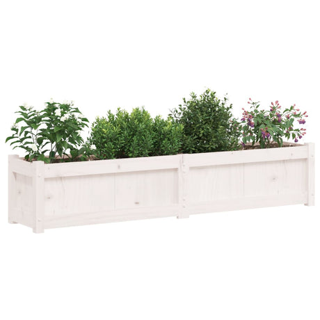 Vidaxl plantenbakken 2 st cm massief grenenhout wit