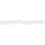 Vidaxl plantenbakken 2 st cm massief grenenhout wit