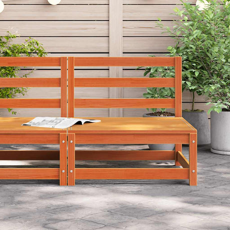 Vidaxl tuinbank zonder armleuningen 70x70x67 cm grenenhout wasbruin