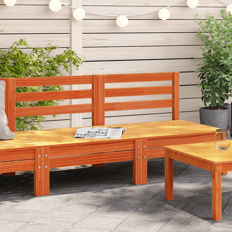 Vidaxl corner sofa 2 st 2-zits solid pine wood wasbruin large
