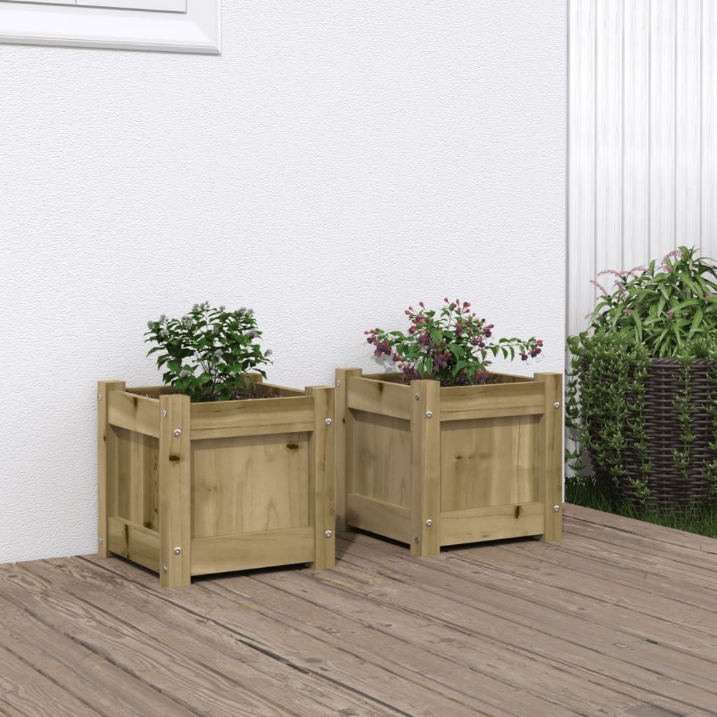 Vidaxl Planters 2 PC CM Impregnated Wood