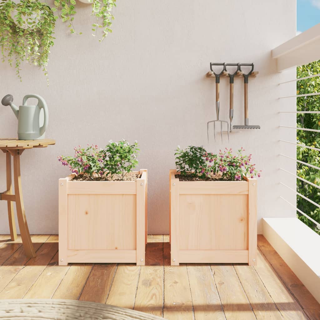 Vidaxl Planters 2 pc cm solid furu