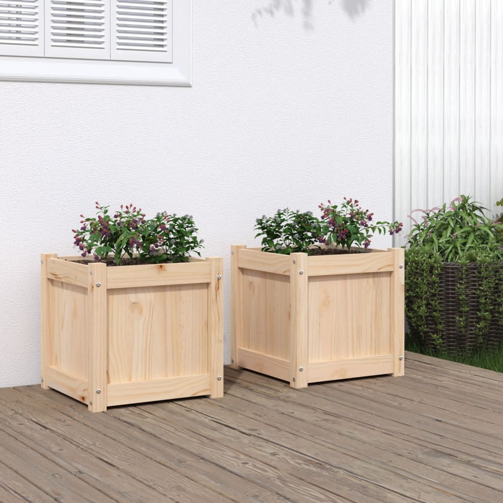 Vidaxl Planters 2 pc cm solid furu