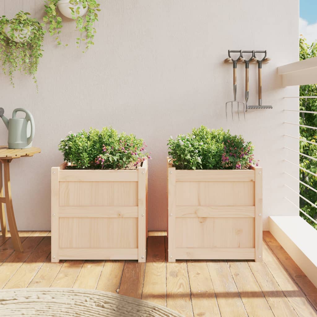 Vidaxl Planters 2 pc cm solid furu