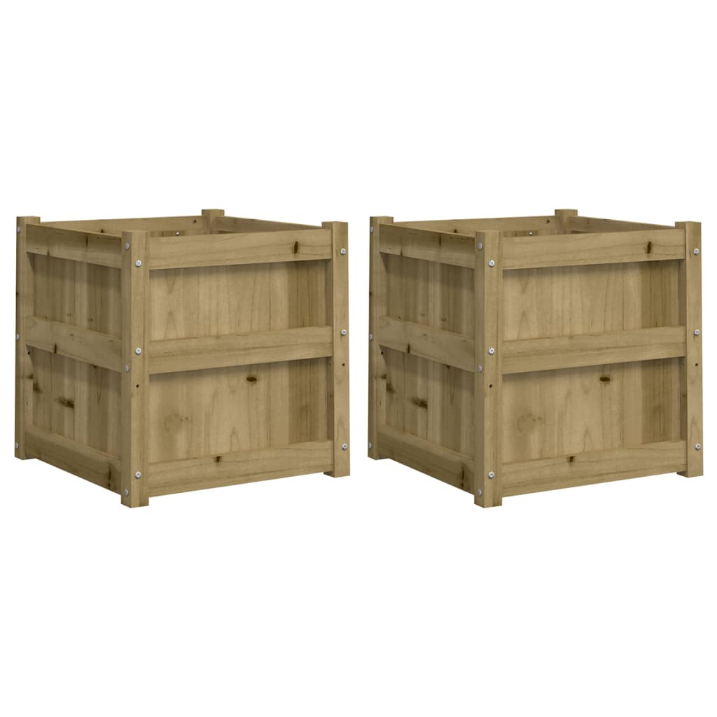 Vidaxl Planters 2 PC CM impregnert tre