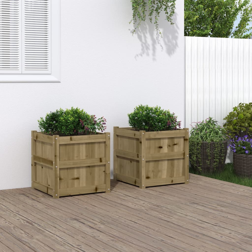 Vidaxl Planters 2 PC CM impregnert tre