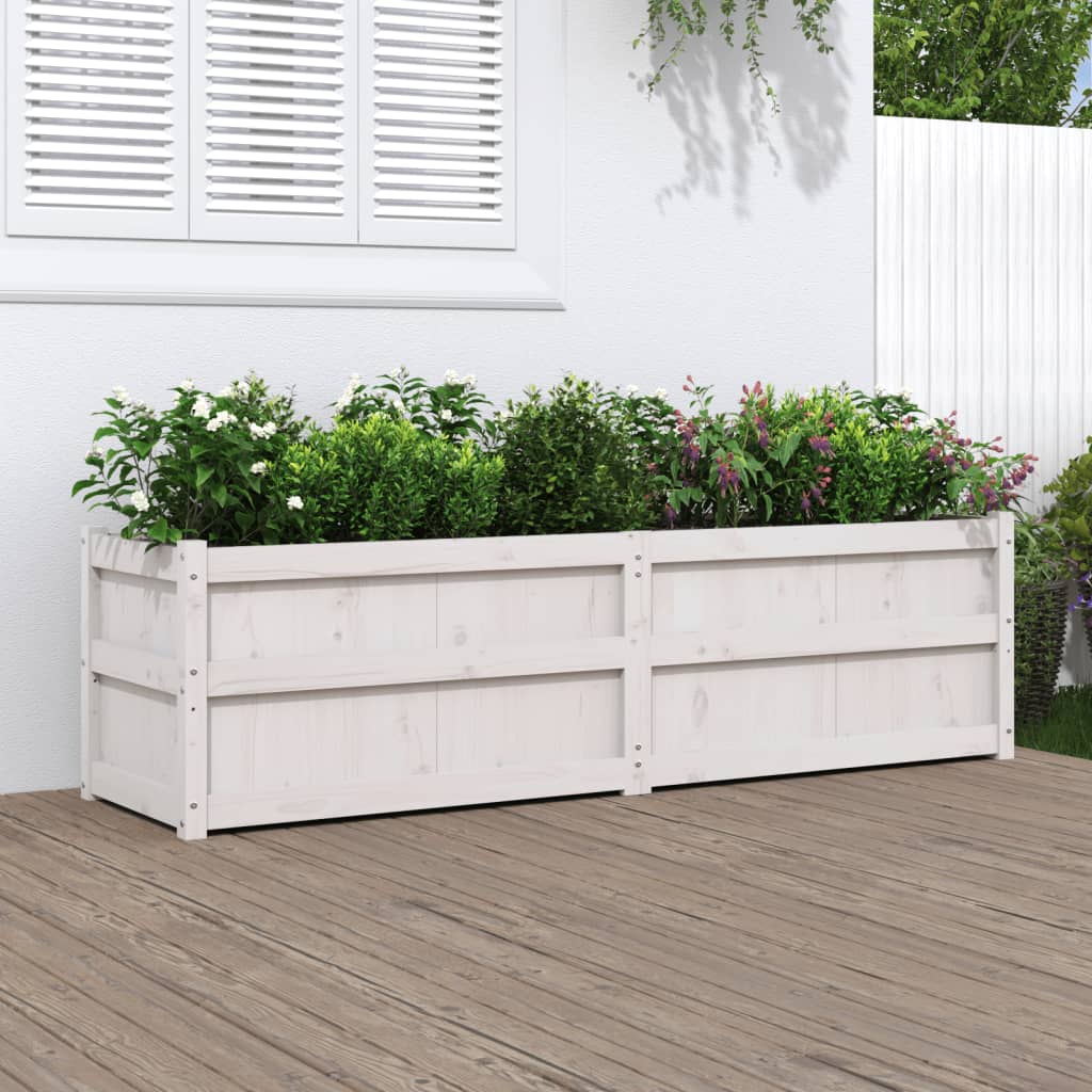 Vidaxl Planning Box 180x50x50 cm Solid Pine White