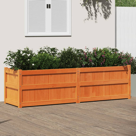 Vidaxl plantenbak 180x50x50 cm massief grenenhout wasbruin