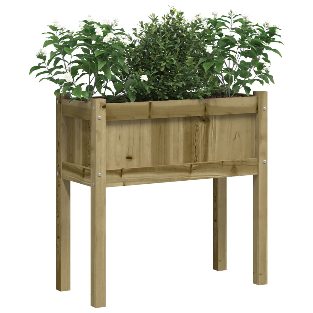 Vidaxl planters med ben 2 pc cm impregnert tre