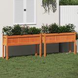 Vidaxl planters med poter 2 stk cm solid furuvask brun