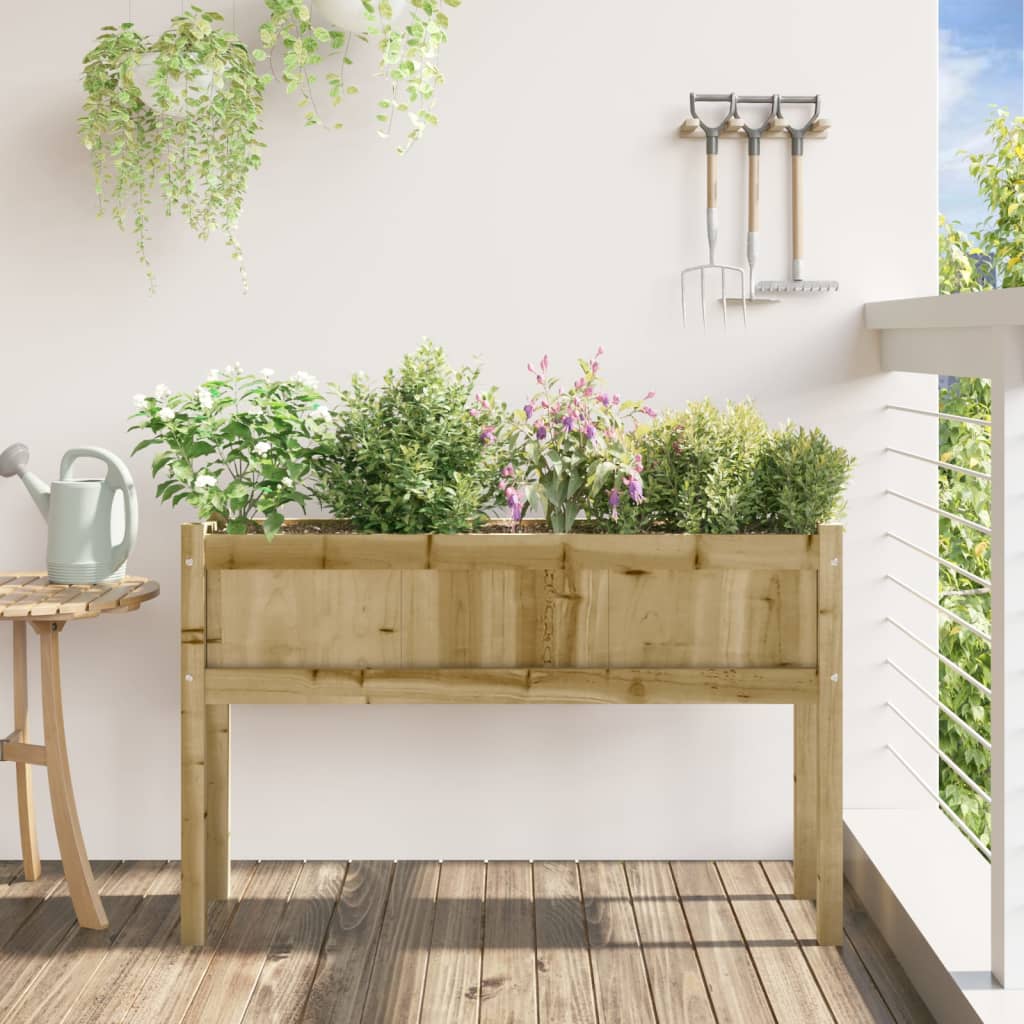 Vidaxl Planter med ben 110x31x70 cm impregnert furu