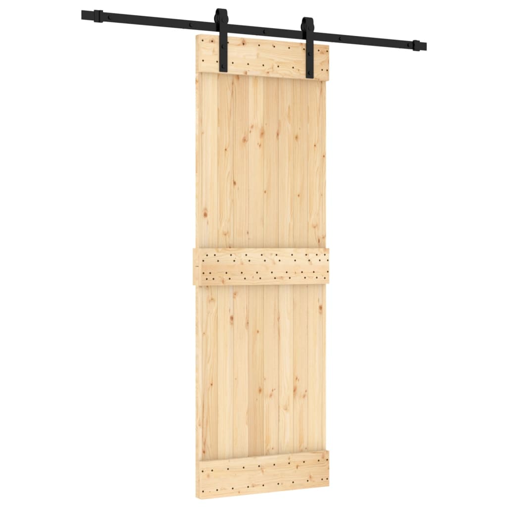 Puerta corredera de Vidaxl con masa de 70x210 cm de pino sólido