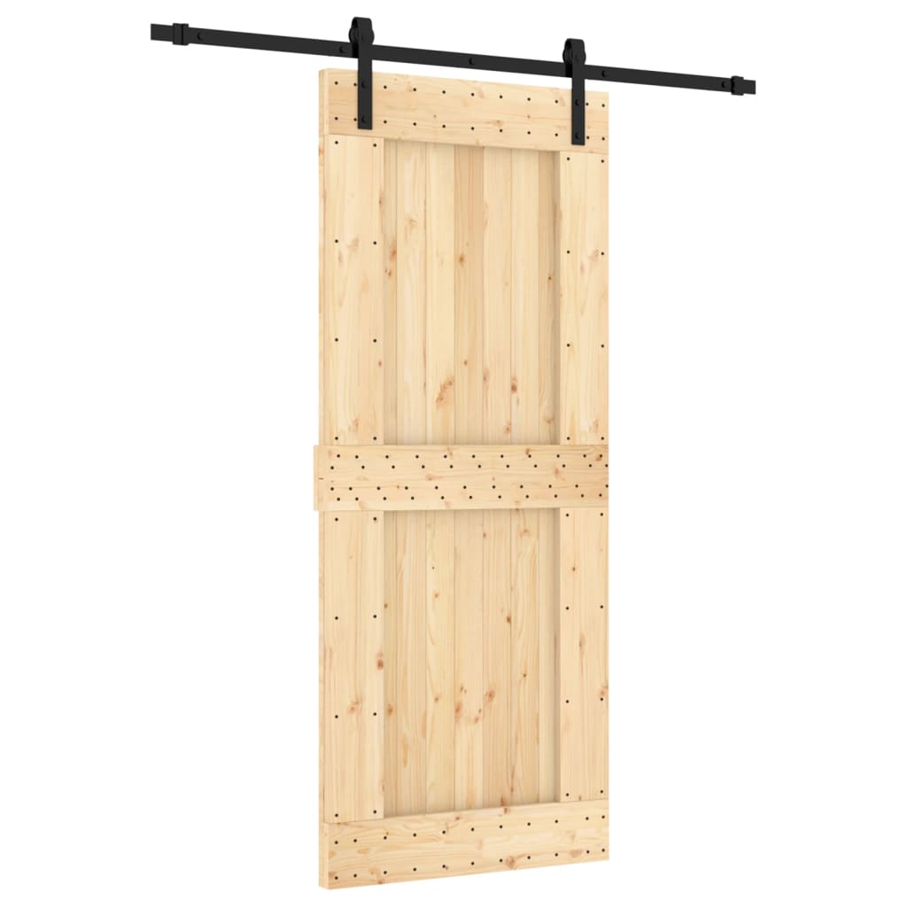 Porta scorrevole Vidaxl con pino solido da 85x210 cm