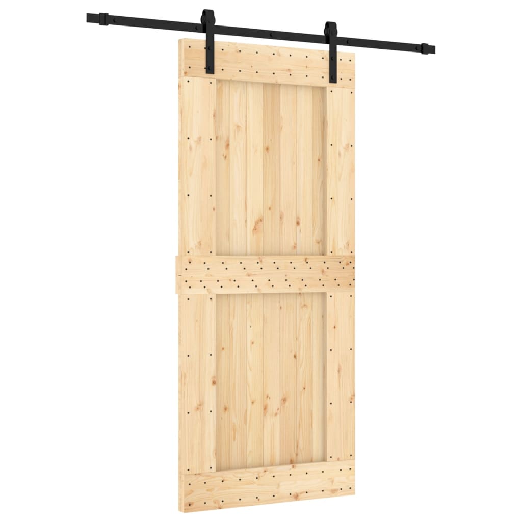 Puerta corredera de Vidaxl con masa de 90x210 cm de pino sólido