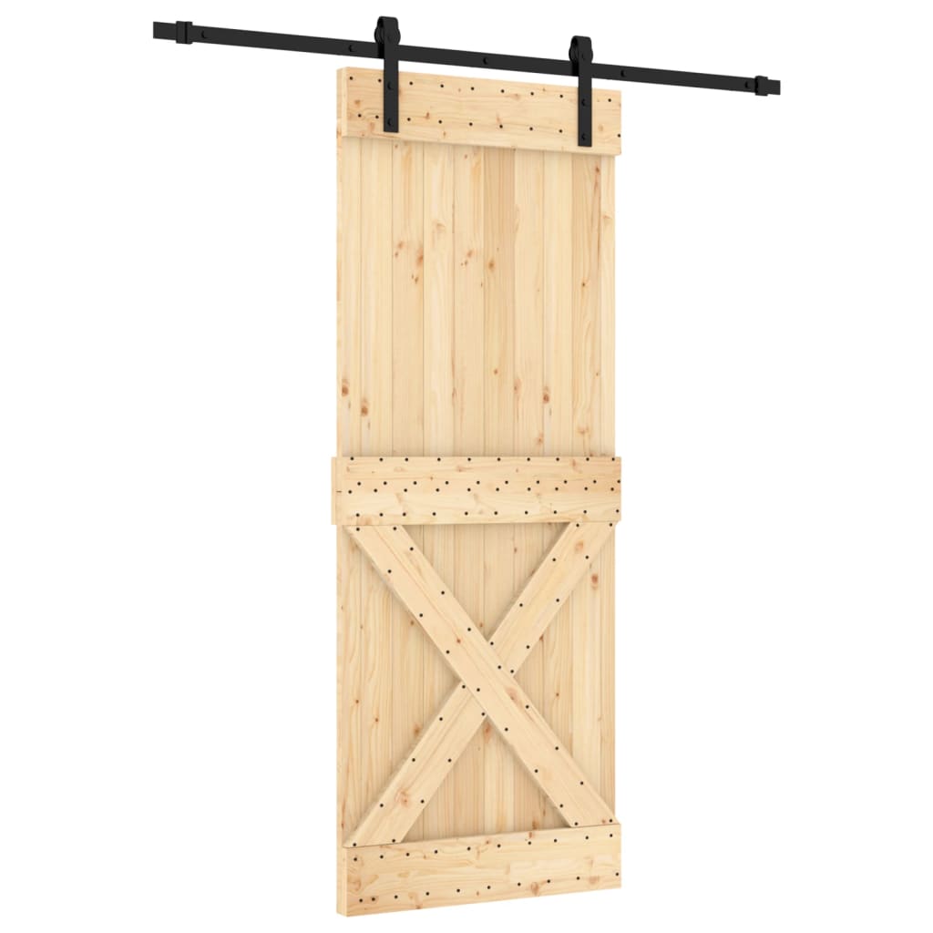 Porta scorrevole Vidaxl con pino solido da 80x210 cm per pastella