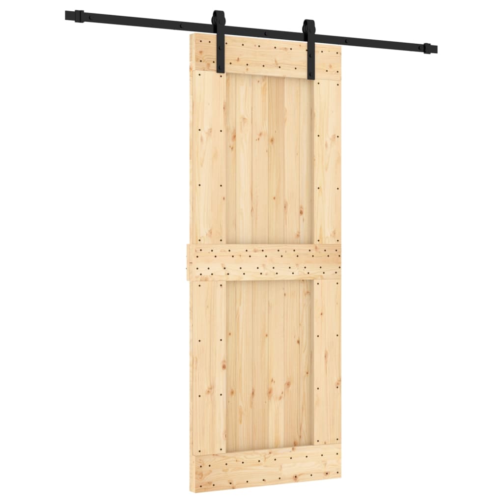 Porta scorrevole Vidaxl con pino solido da 80x210 cm per pastella