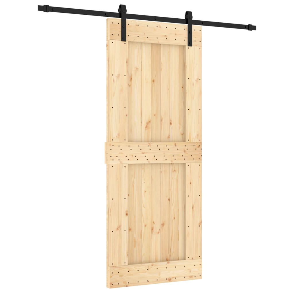 Puerta corredera de Vidaxl con masa de 85x210 cm de pino sólido