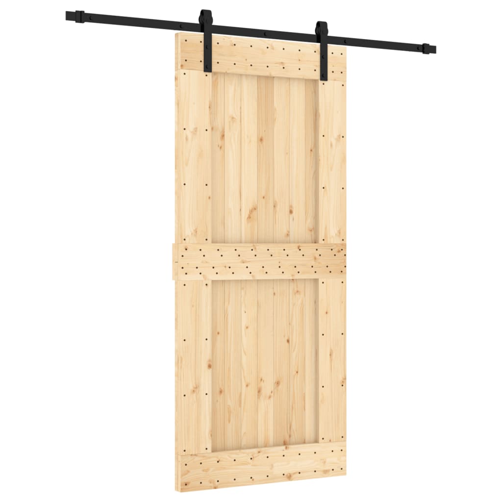 Puerta corredera de Vidaxl con masa de 90x210 cm de pino sólido