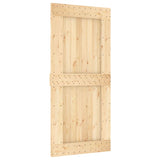 Vidaxl sliding door with batter 95x210 cm solid pine