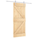 Porta scorrevole Vidaxl con pino solido da 85x210 cm