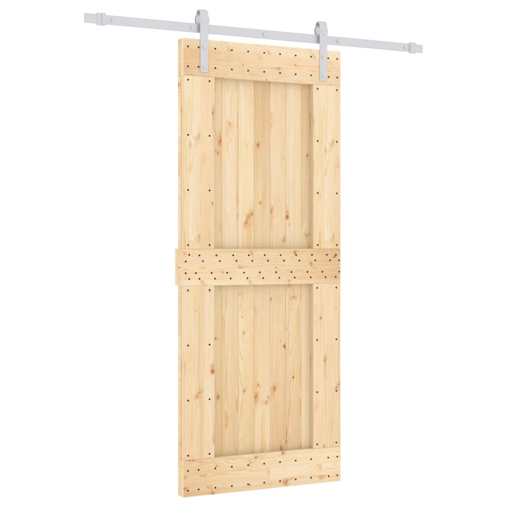 Porta scorrevole Vidaxl con pino solido da 85x210 cm