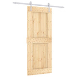 Vidaxl sliding door with batter 85x210 cm Solid pine