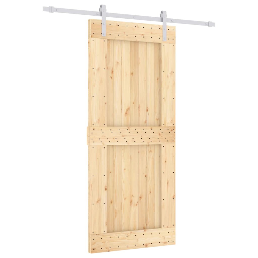 Puerta corredera de Vidaxl con masa de 90x210 cm de pino sólido