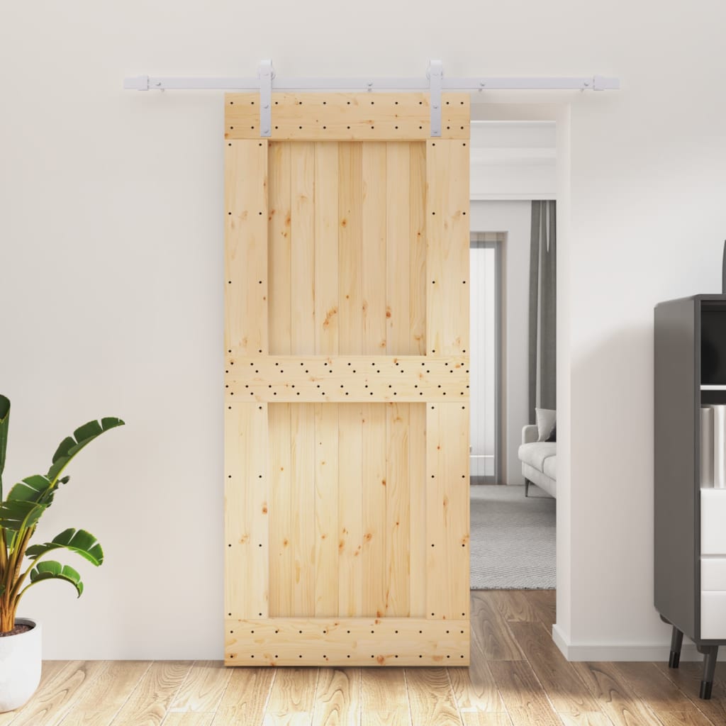 Porta scorrevole Vidaxl con pastella da 90x210 cm pino solido