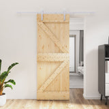 VidaXL sliding door with batter 80x210 cm Solid pine